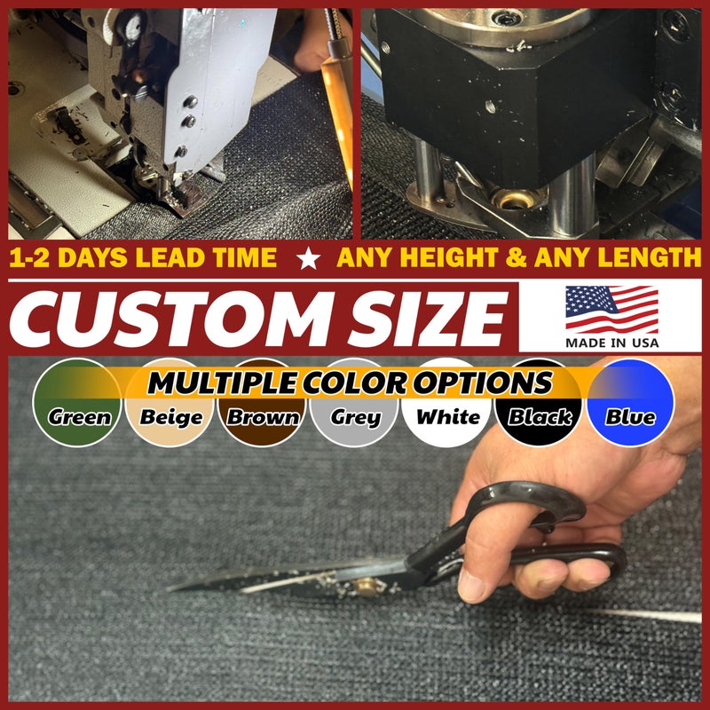 Amgo 4' x 12' Beige Fence Privacy Screen, Commercial Standard Heavy Duty Windscreen with Bindings & Grommets, 90% Blockage, Cable Zip Ties Included (We Make Custom Size) - Image 2